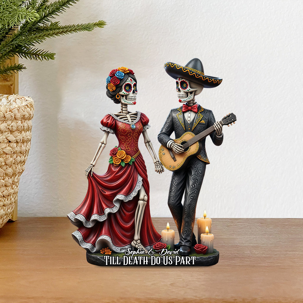 Jusqu'à ce que la mort nous sépare - Plaque acrylique personnalisée pour couple