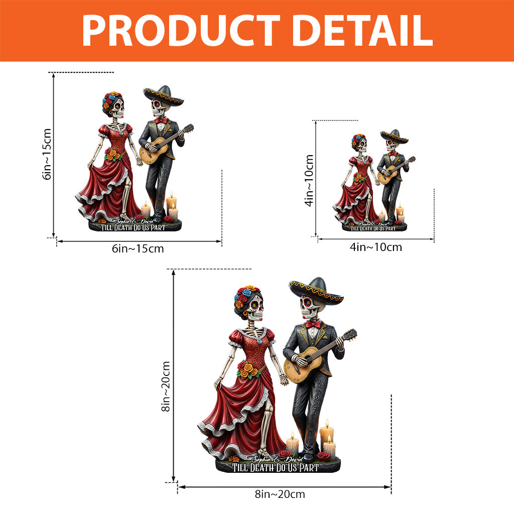 Jusqu'à ce que la mort nous sépare - Plaque acrylique personnalisée pour couple