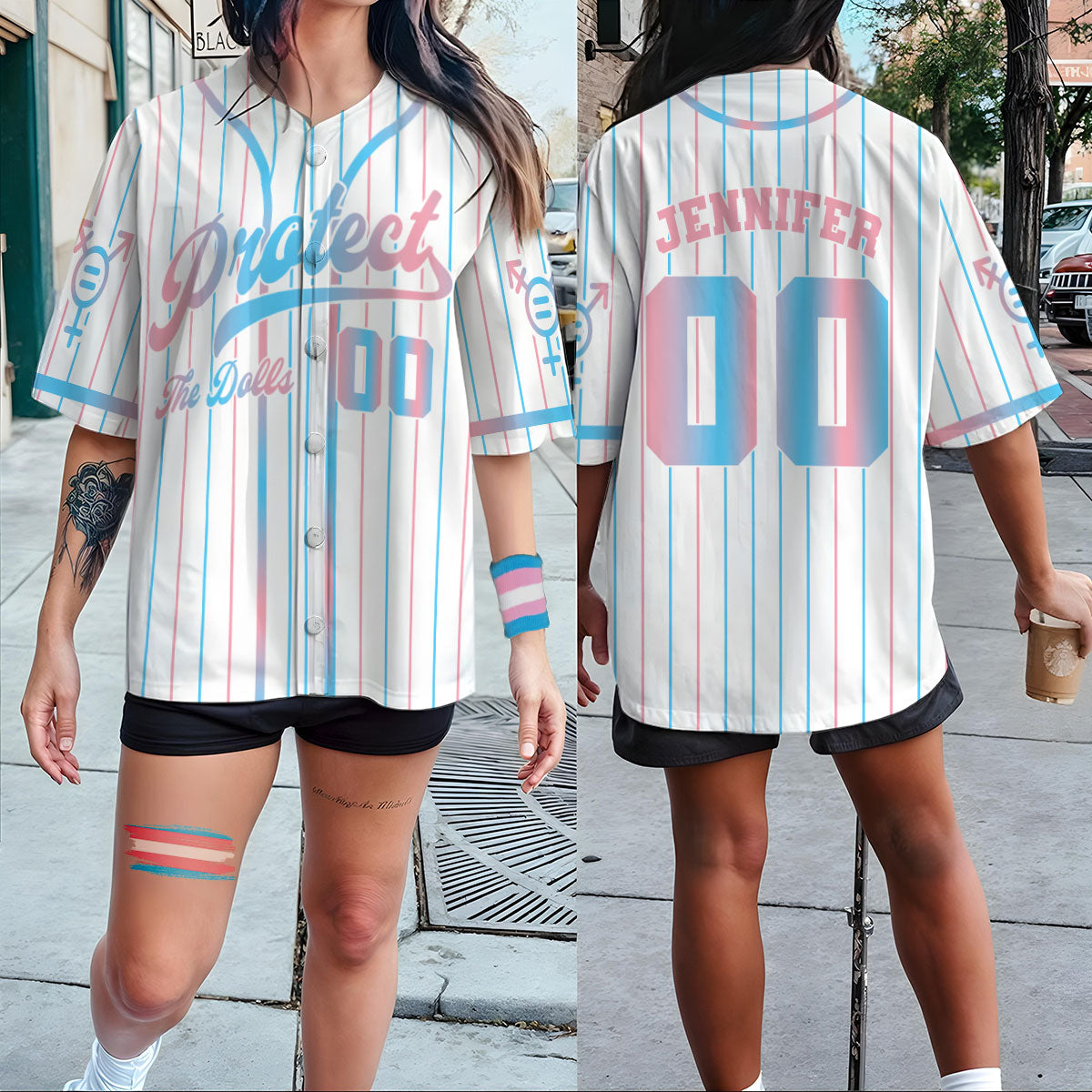 Protégez les poupées - Maillot de baseball personnalisé de soutien LGBT
