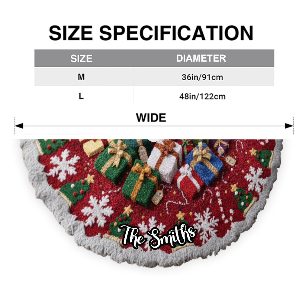 Cadeaux de Noël - Jupe de sapin personnalisée en forme de famille