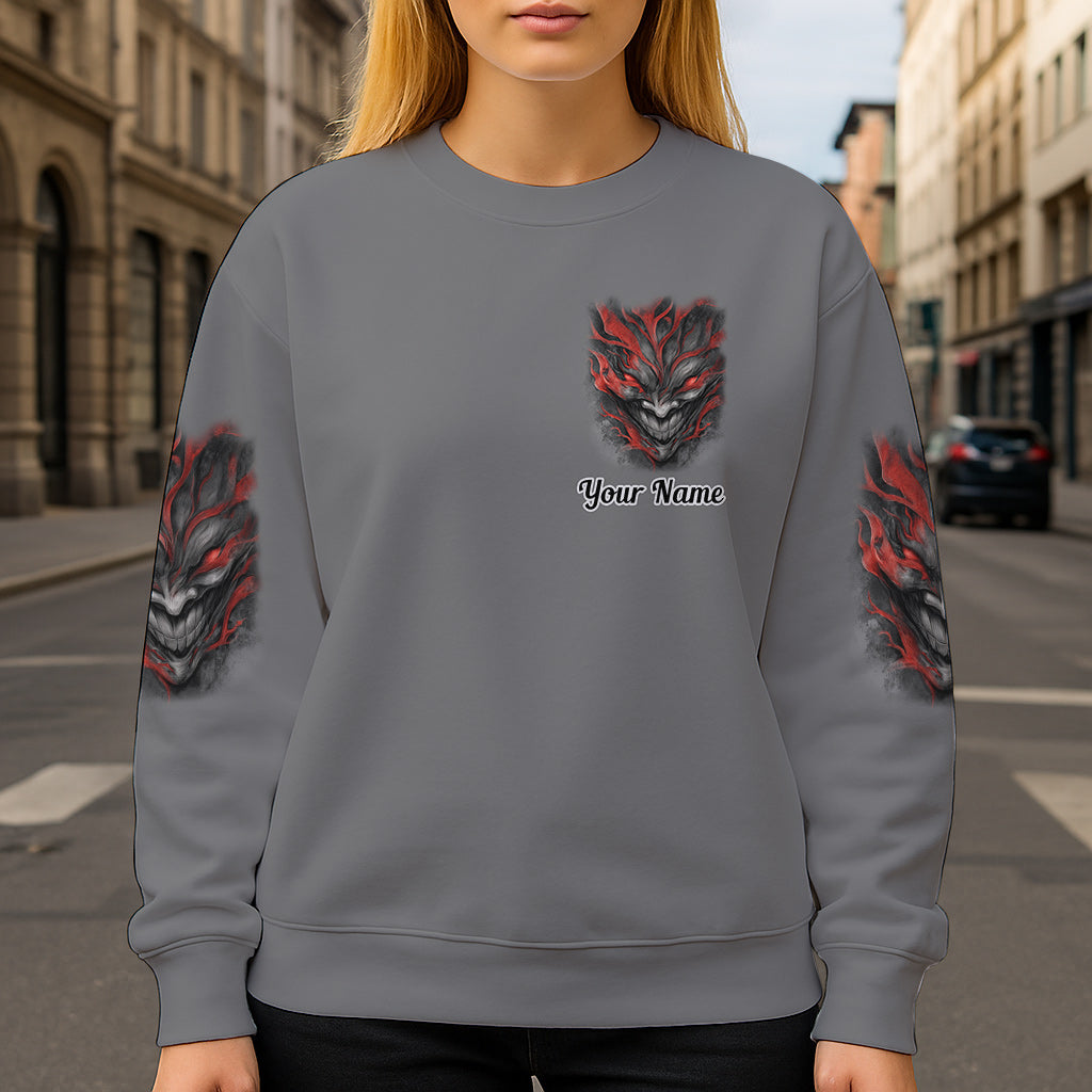 Je ne suis jamais seul - T-shirt personnalisé à motif de crâne