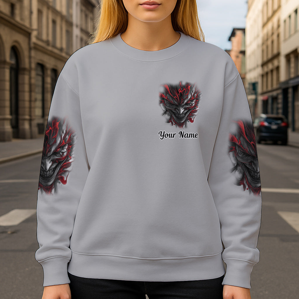 Je ne suis jamais seul - T-shirt personnalisé à motif de crâne