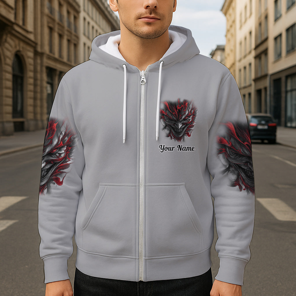 Je ne suis jamais seul - T-shirt personnalisé à motif de crâne