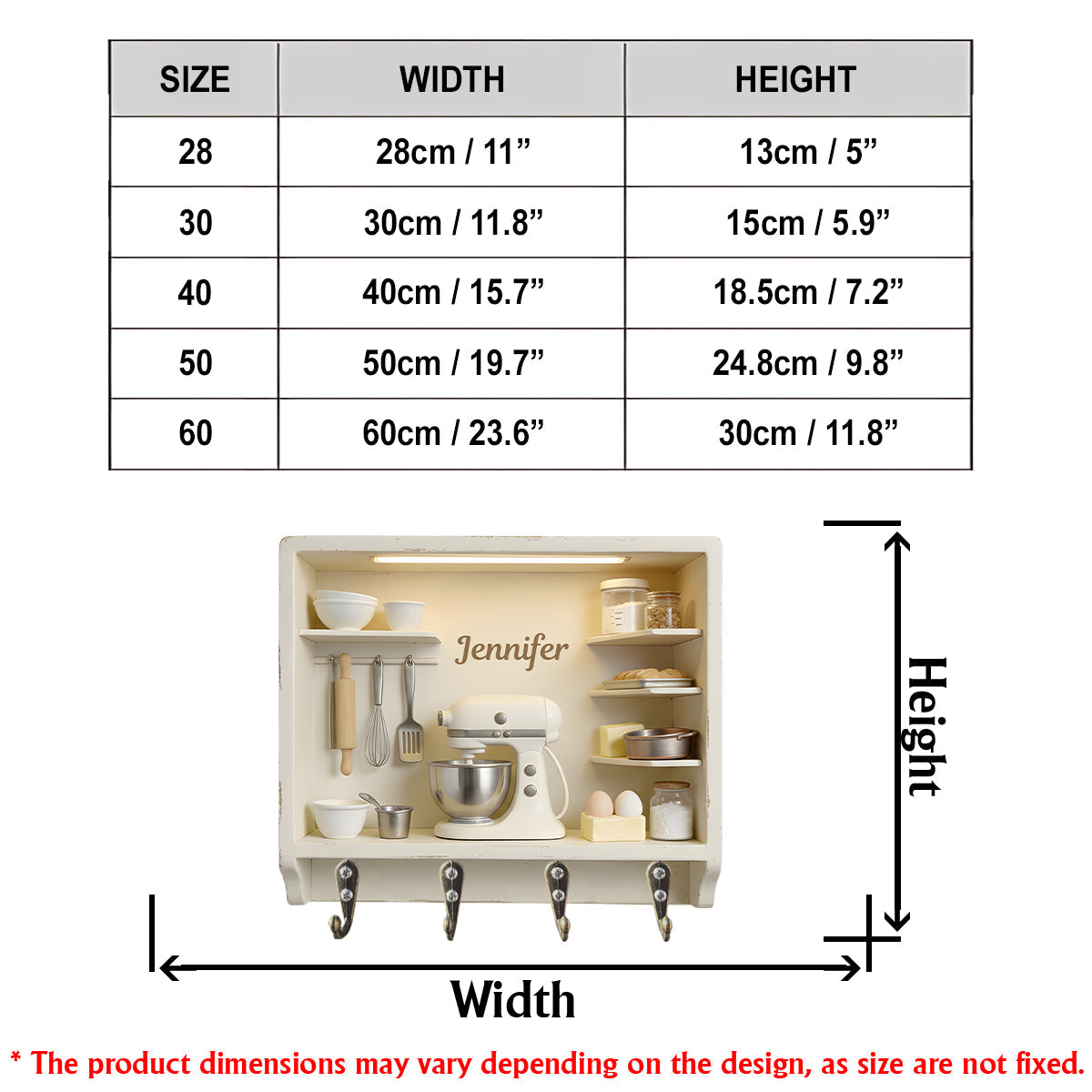 Passionné de pâtisserie ? – Support à pâtisserie suspendu personnalisé et sur mesure