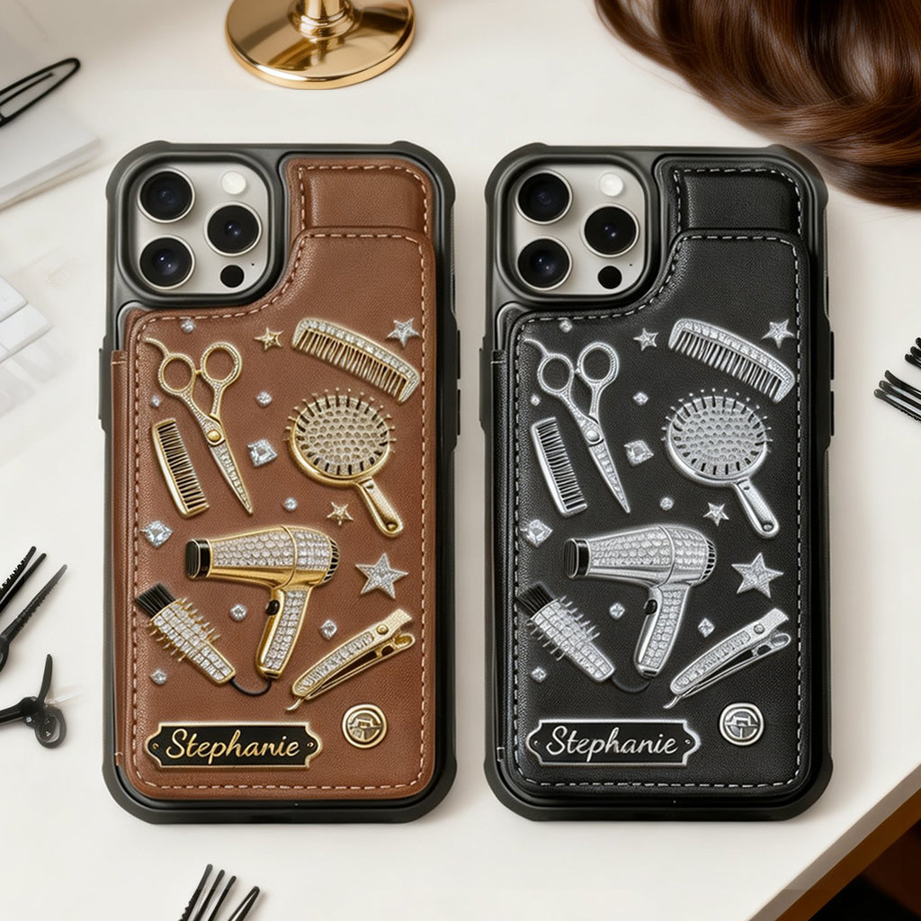 Ciseaux de Coiffeur Décor Salon - Étui de Téléphone Personnalisé