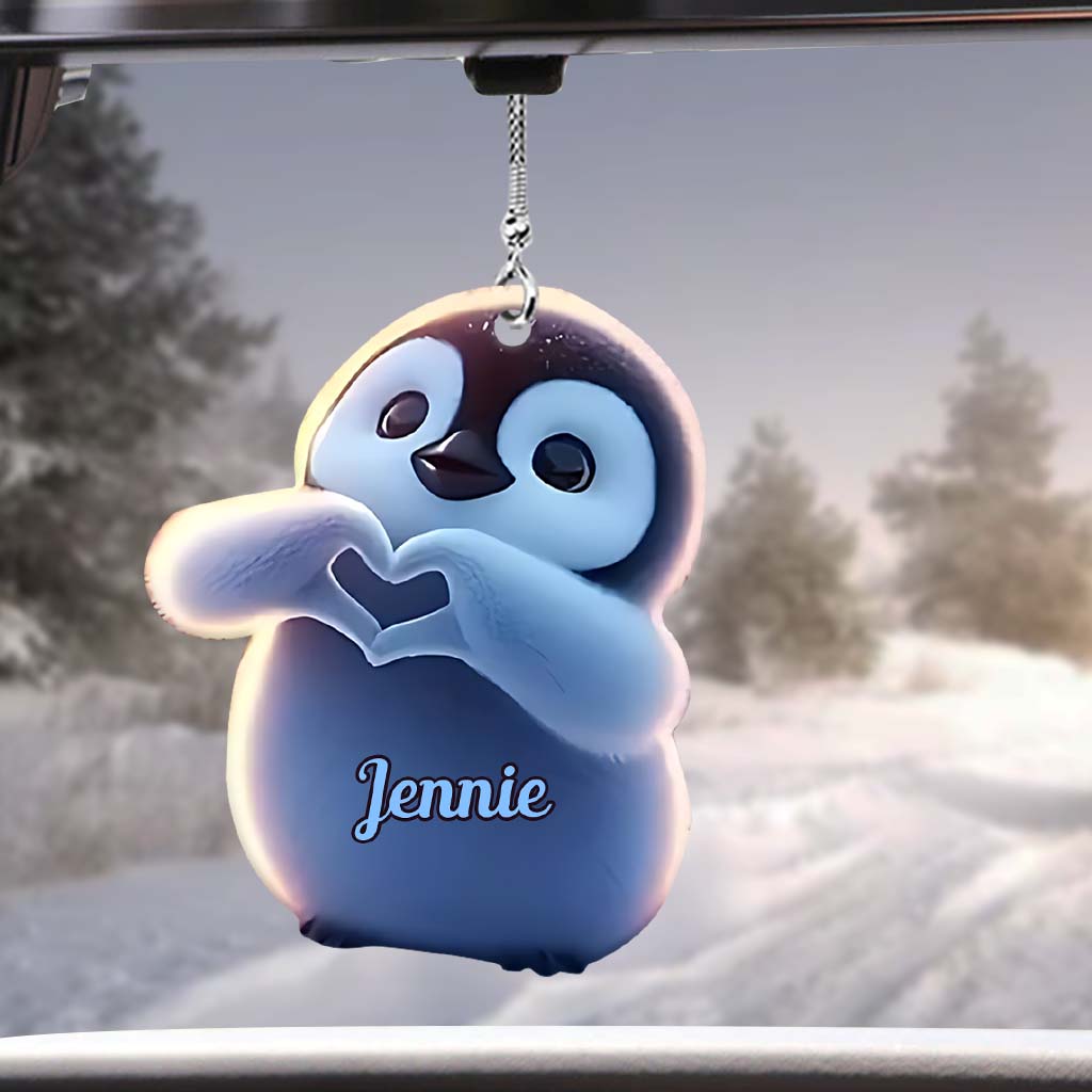 Just A Girl Who Loves Penguins - Personalized Penguin Lover Car Ornament
