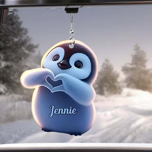 Just A Girl Who Loves Penguins - Personalized Penguin Lover Car Ornament