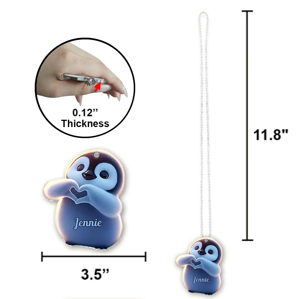 Just A Girl Who Loves Penguins - Personalized Penguin Lover Car Ornament