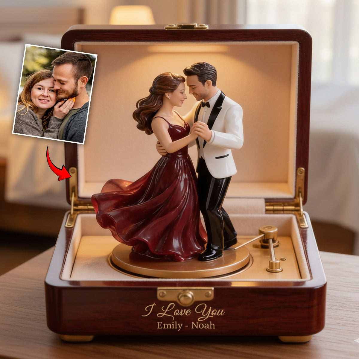 Love You Forever - Personalized Couple Custom Shaped Acrylic Plaque