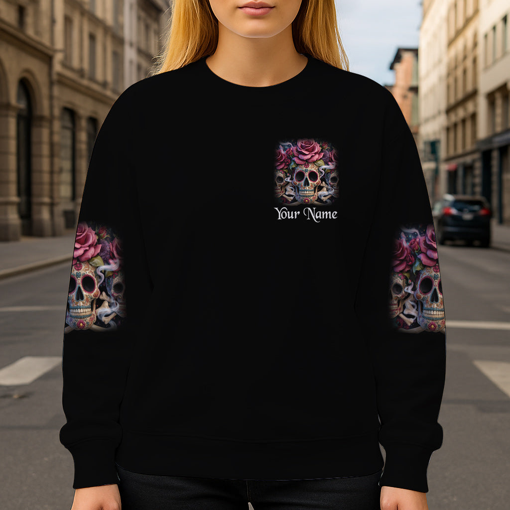 T-shirt personnalisé « La gentille fille en moi » avec tête de mort.