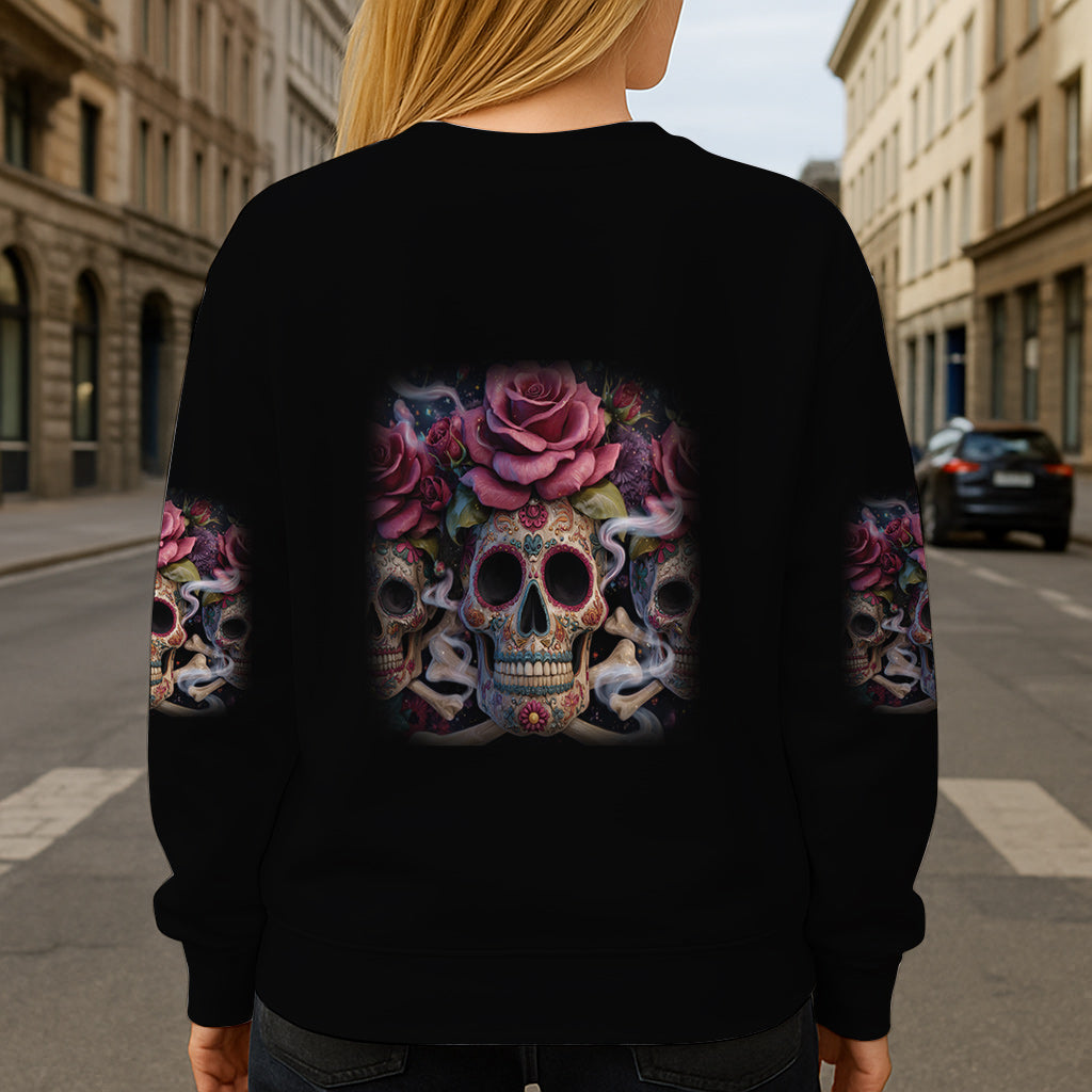 T-shirt personnalisé « La gentille fille en moi » avec tête de mort.