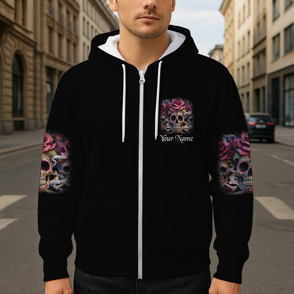 T-shirt personnalisé « La gentille fille en moi » avec tête de mort.