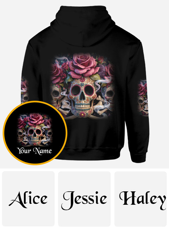 T-shirt personnalisé « La gentille fille en moi » avec tête de mort.