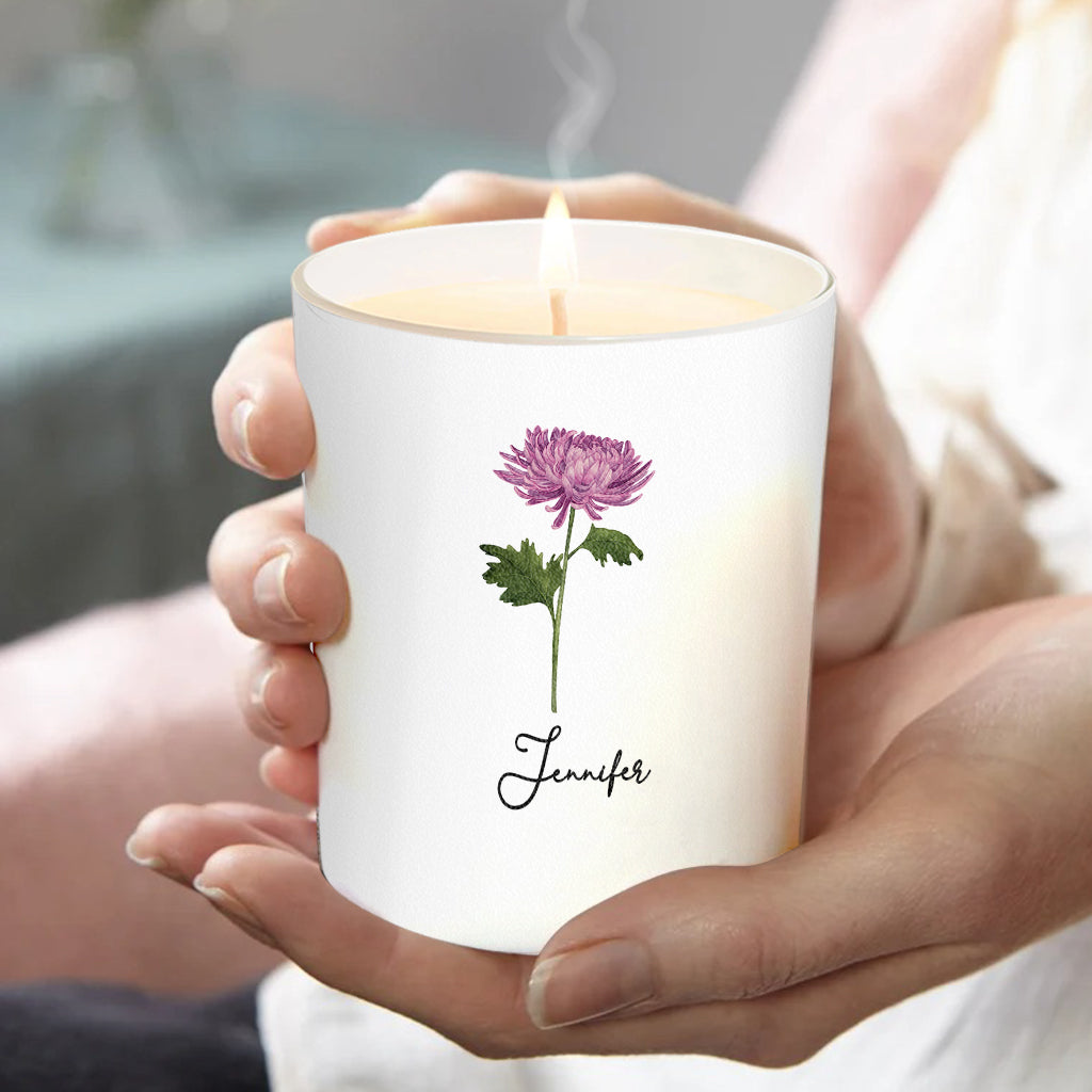 Happy Birthday - Personalized Birthday Candle With Wooden Lid