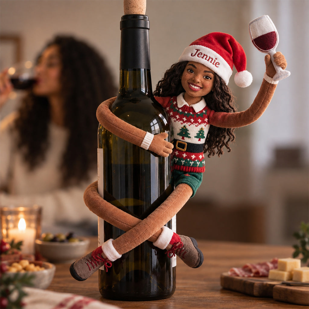Tipsy Elf - Personalized Wine Posable Plush Doll