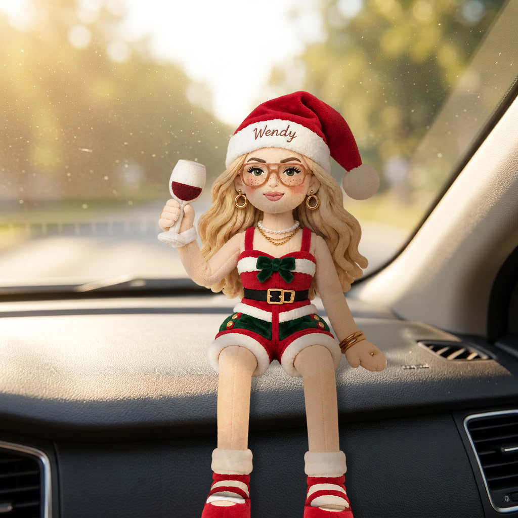 Tipsy Elf - Personalized Wine Posable Plush Doll