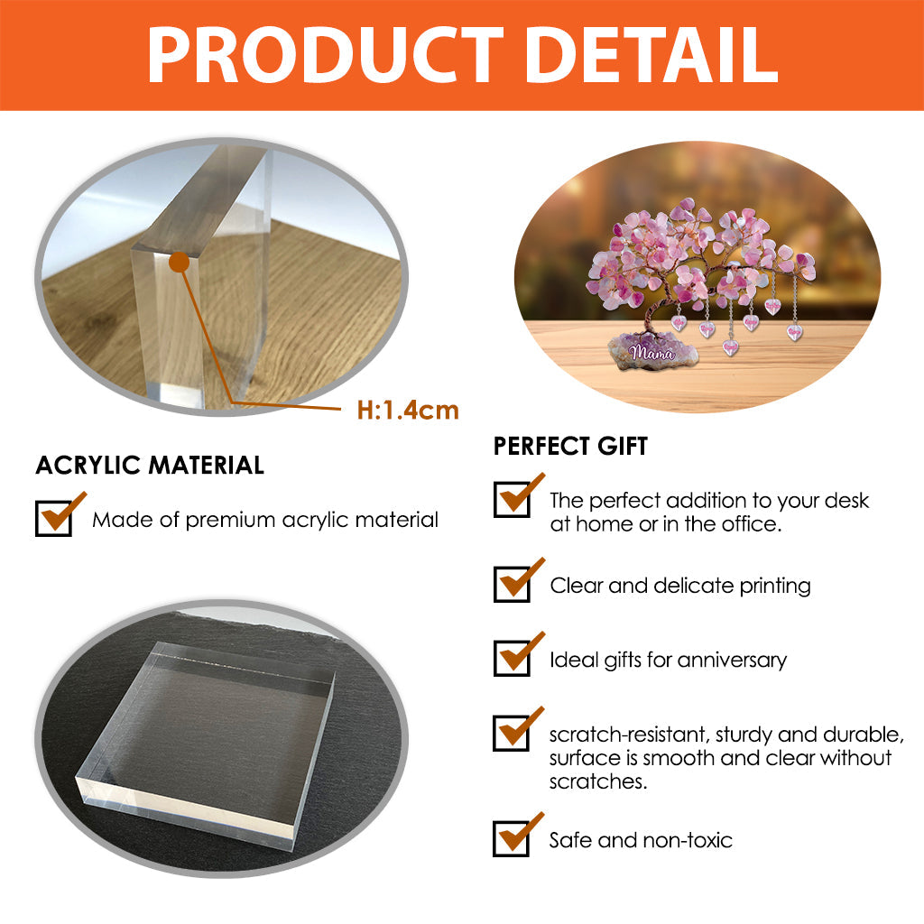 Cadeau de Noël pour maman/mère... - Plaque acrylique personnalisée en forme de maman