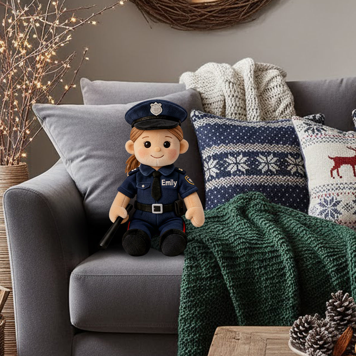 Coussin en fausse fourrure personnalisé pour enfant, réalisé à partir de n'importe quelle photo.