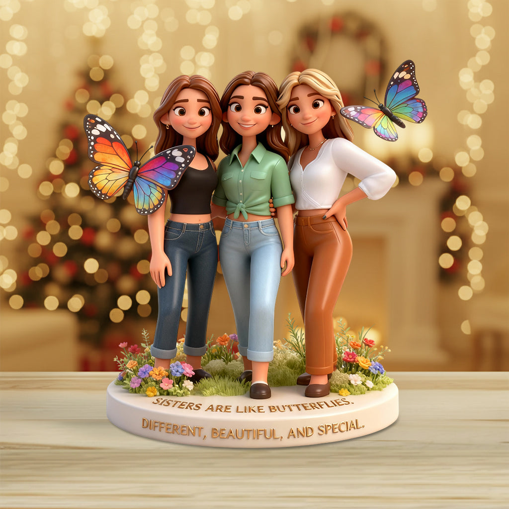 Cadeau idéal pour les sœurs - Plaque acrylique personnalisée en forme de sœur