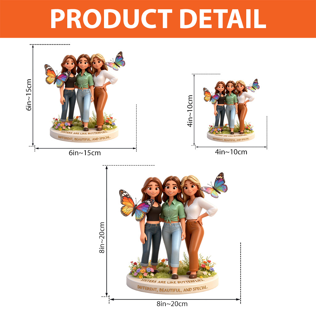 Cadeau idéal pour les sœurs - Plaque acrylique personnalisée en forme de sœur