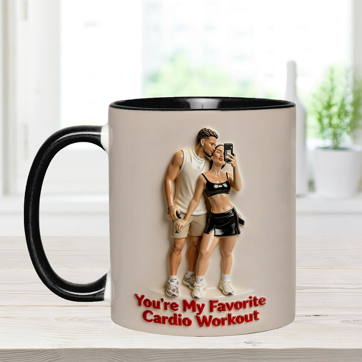 Custom From Any Photo - Personalized Spicy Couple Set Accent Mug with Acrylic Stirrers