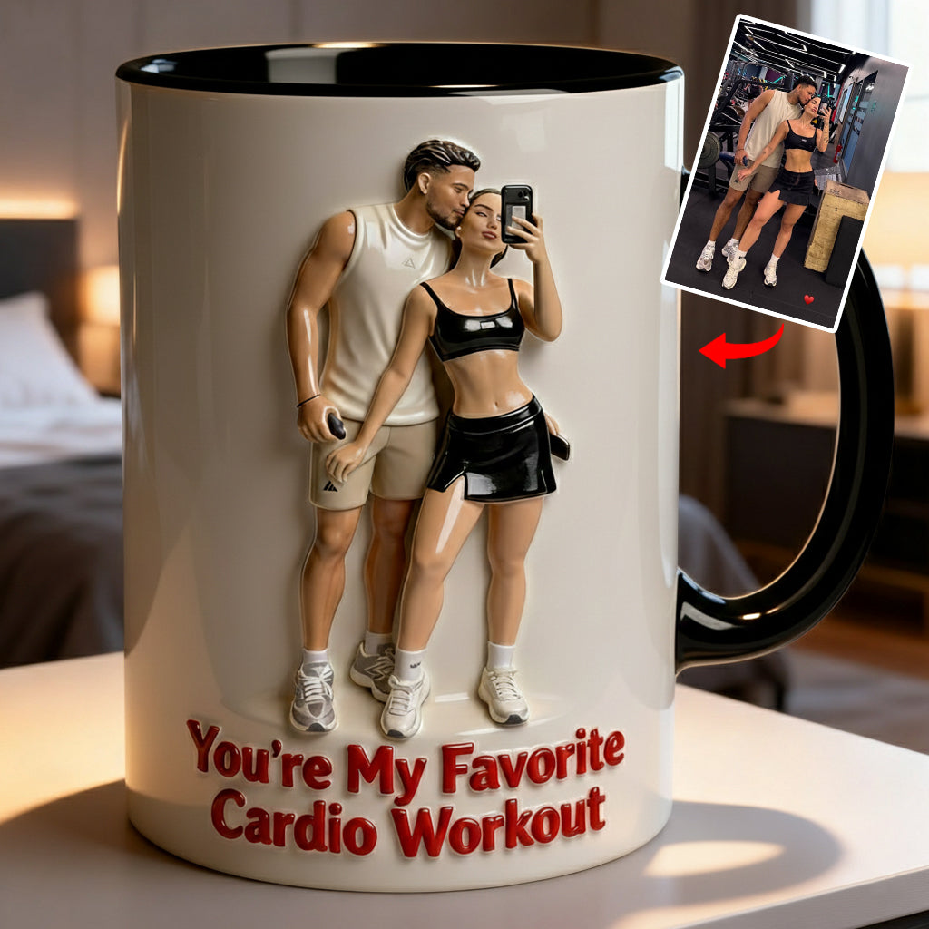 Custom From Any Photo - Personalized Spicy Couple Set Accent Mug with Acrylic Stirrers
