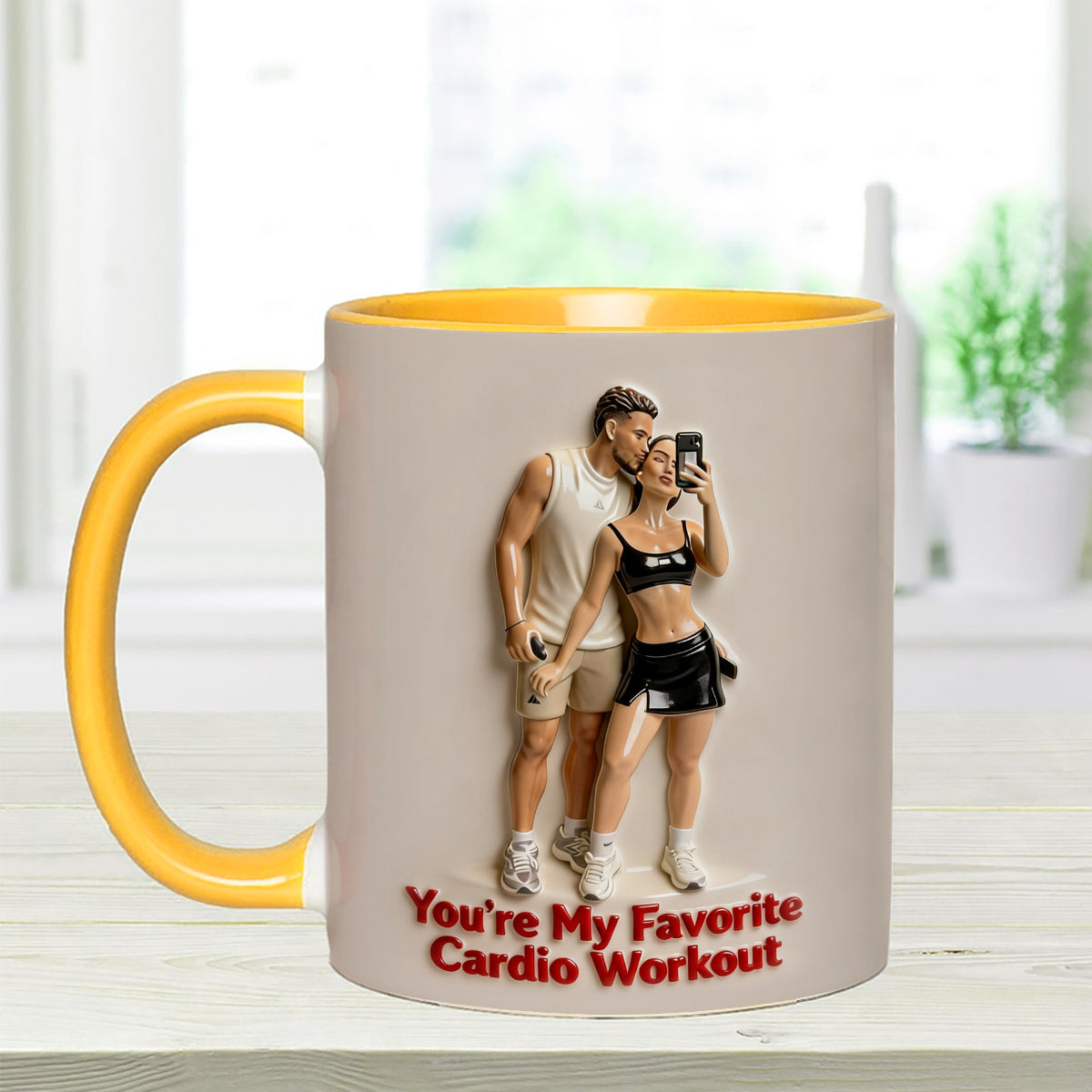 Custom From Any Photo - Personalized Spicy Couple Set Accent Mug with Acrylic Stirrers