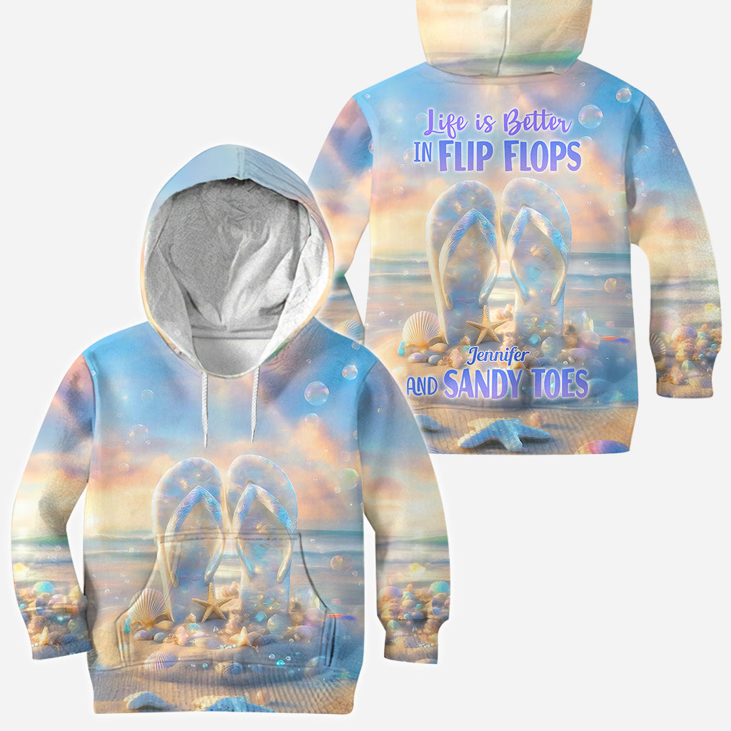 Life Is Better With Flipflops - Personalized Sea Lover All Over Shirt