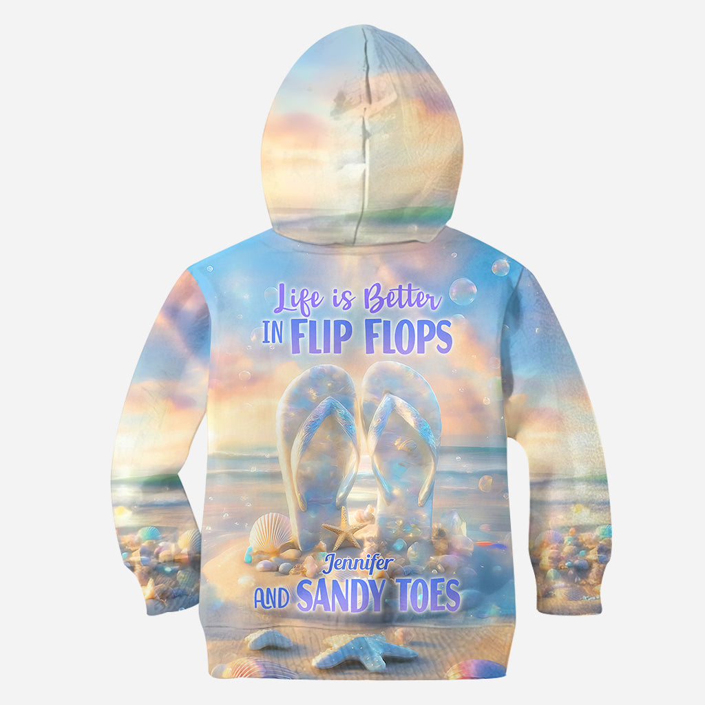Life Is Better With Flipflops - Personalized Sea Lover All Over Shirt