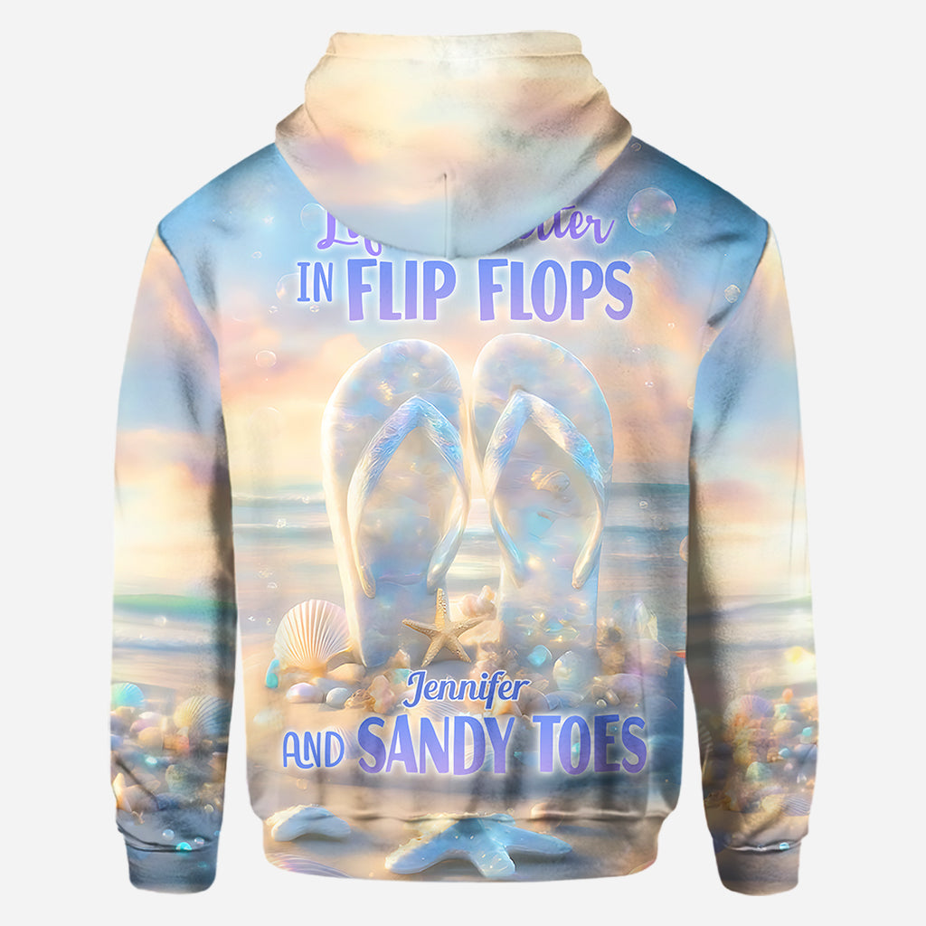 Life Is Better With Flipflops - Personalized Sea Lover All Over Shirt
