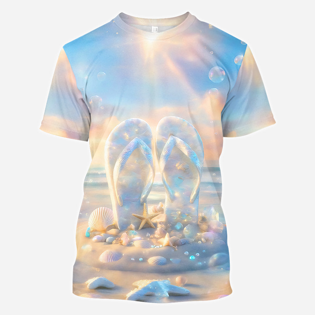 Life Is Better With Flipflops - Personalized Sea Lover All Over Shirt