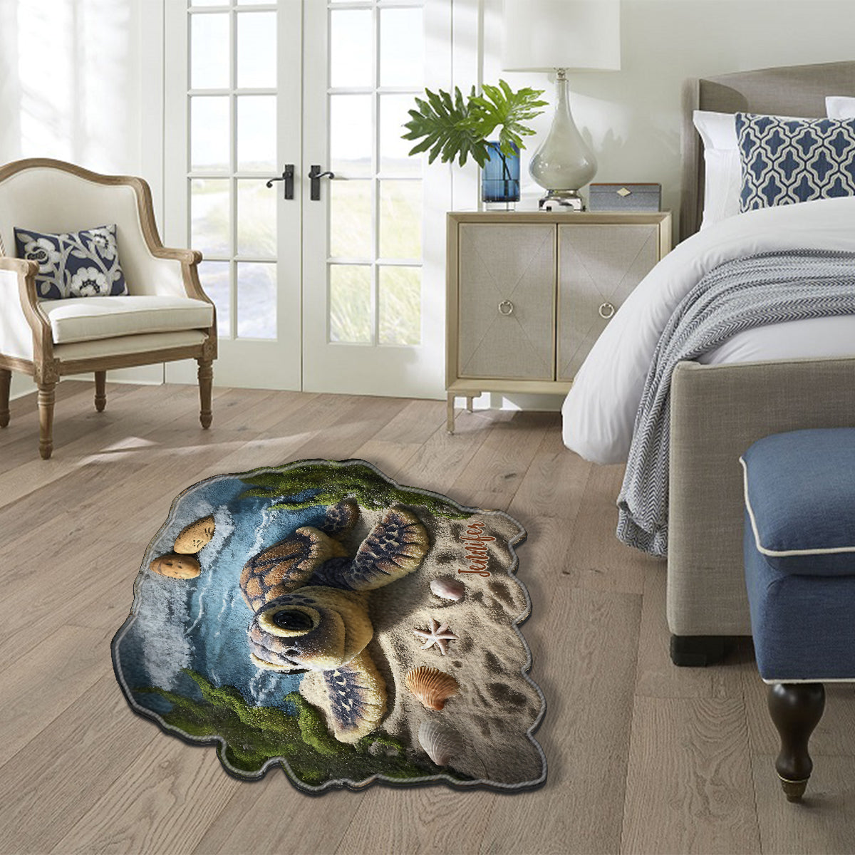 À bientôt - Tapis personnalisé tortue antidérapant à motif tortue