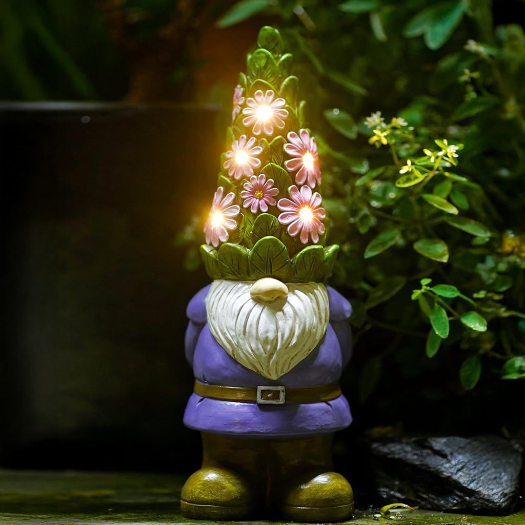 Outdoor Garden Solar Statues Turtle with Succulent and 7 LED Lights