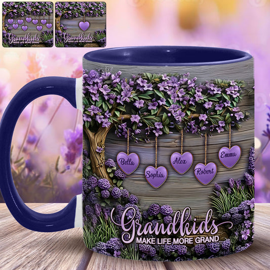 Les petits-enfants rendent la vie plus belle - Mug personnalisé pour grand-mère