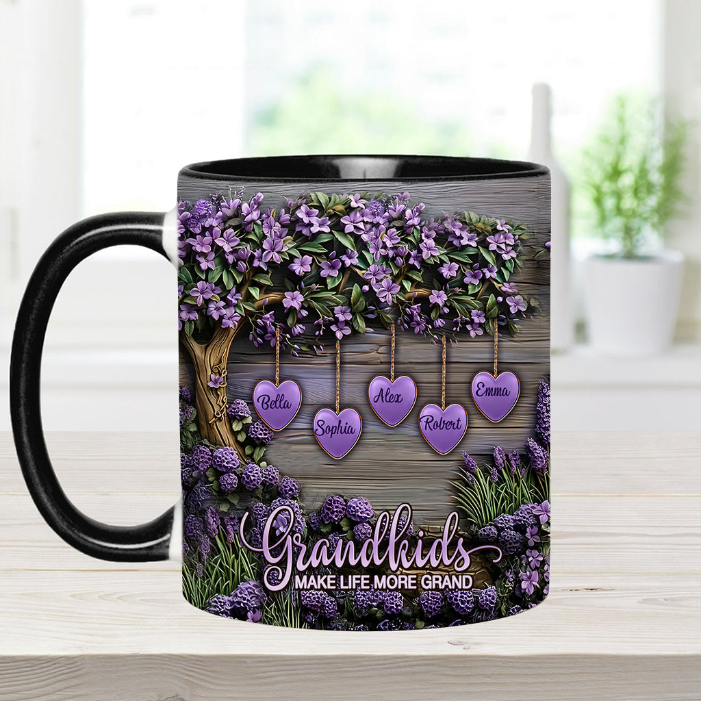 Grandkids Make Life More Grand - Personalized Grandma Accent Mug