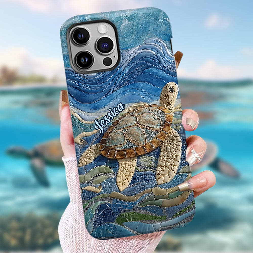 Coque de téléphone personnalisée avec motif tortue pour les amoureux des tortues