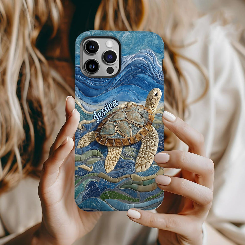 Coque de téléphone personnalisée avec motif tortue pour les amoureux des tortues
