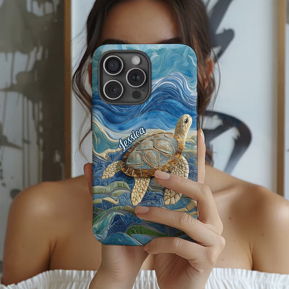 Coque de téléphone personnalisée avec motif tortue pour les amoureux des tortues