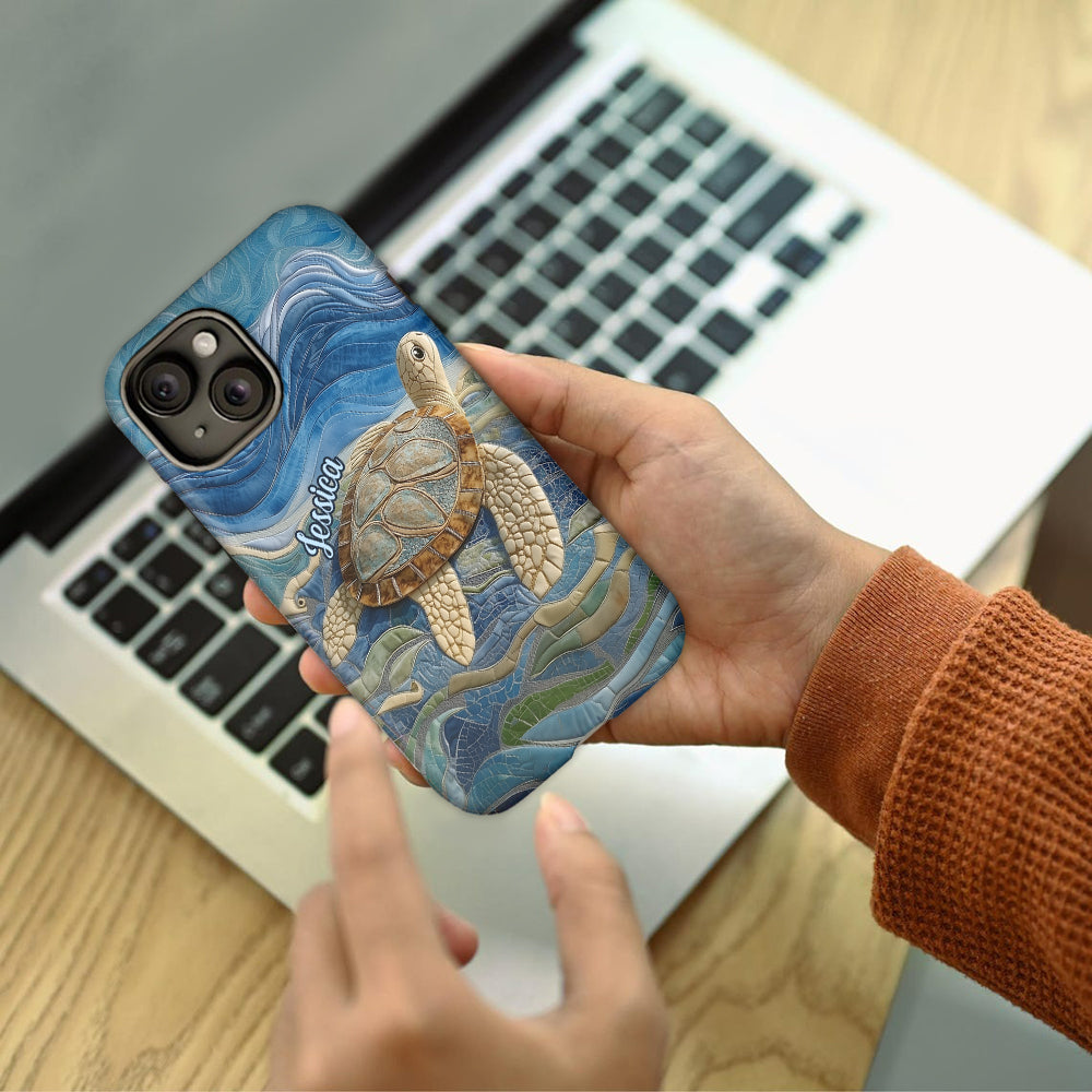 Coque de téléphone personnalisée avec motif tortue pour les amoureux des tortues