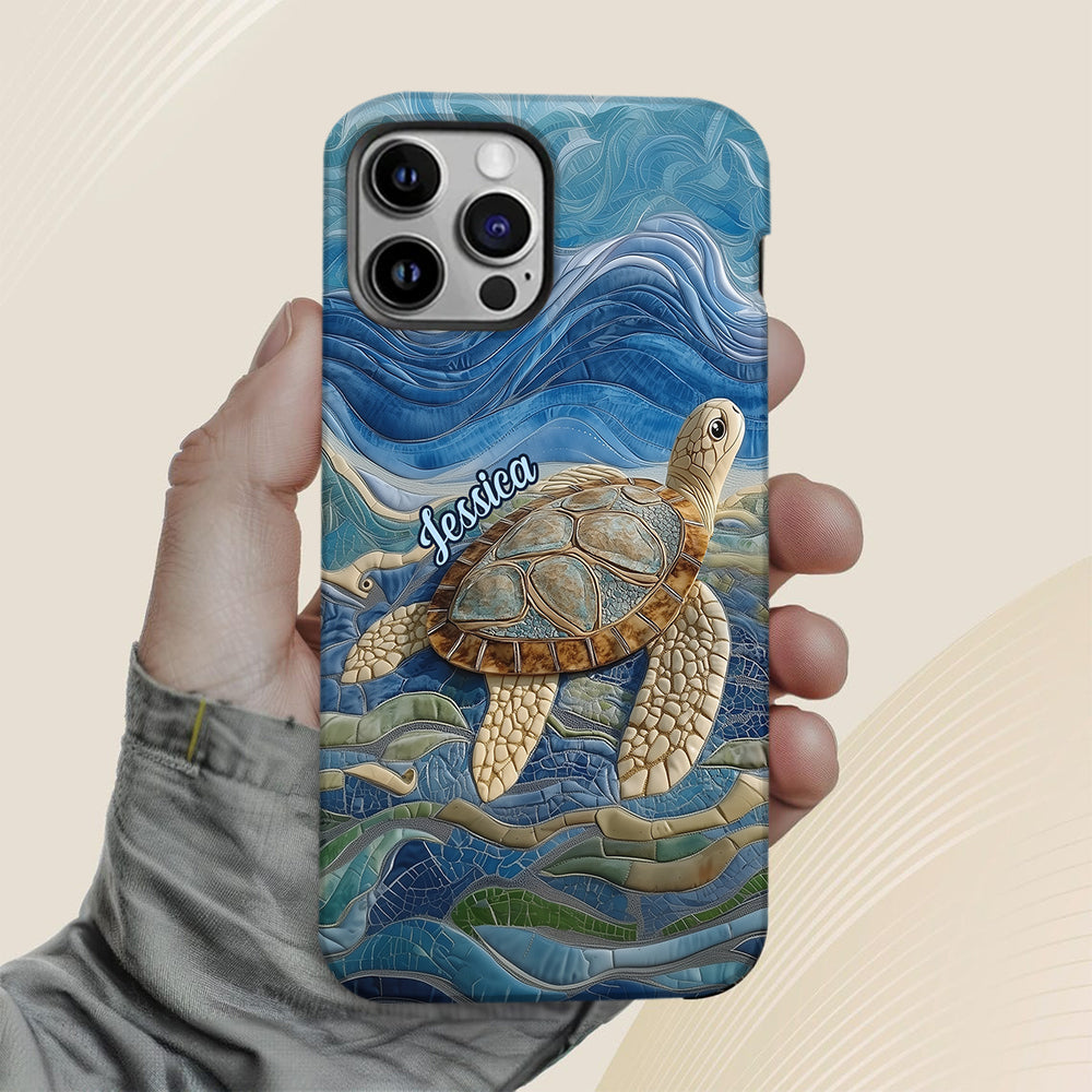 Coque de téléphone personnalisée avec motif tortue pour les amoureux des tortues