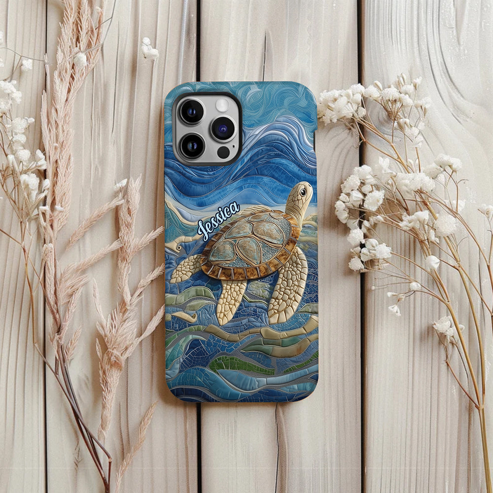Coque de téléphone personnalisée avec motif tortue pour les amoureux des tortues
