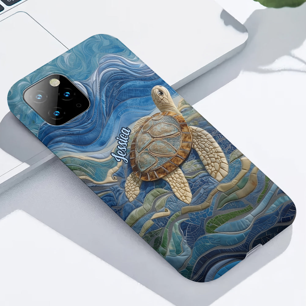Coque de téléphone personnalisée avec motif tortue pour les amoureux des tortues