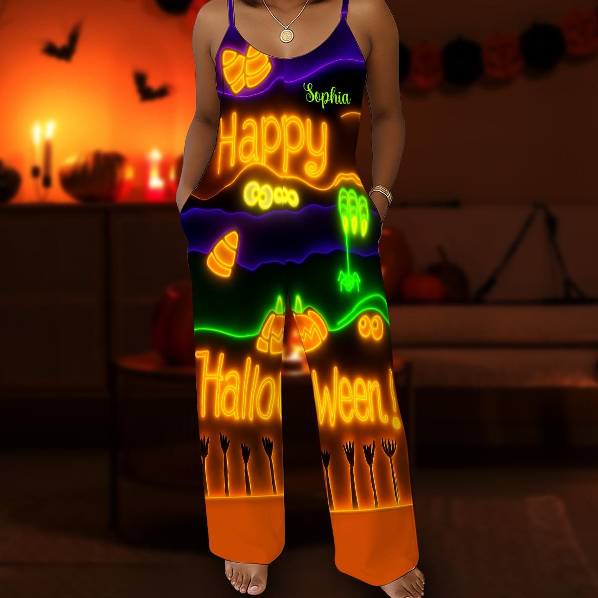 Joyeux Halloween ! Salopettes/combinaisons amples personnalisées pour Halloween