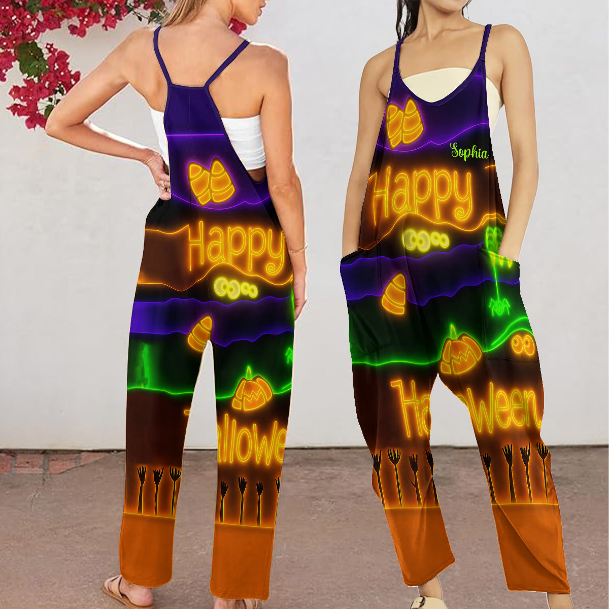 Joyeux Halloween ! Salopettes/combinaisons amples personnalisées pour Halloween
