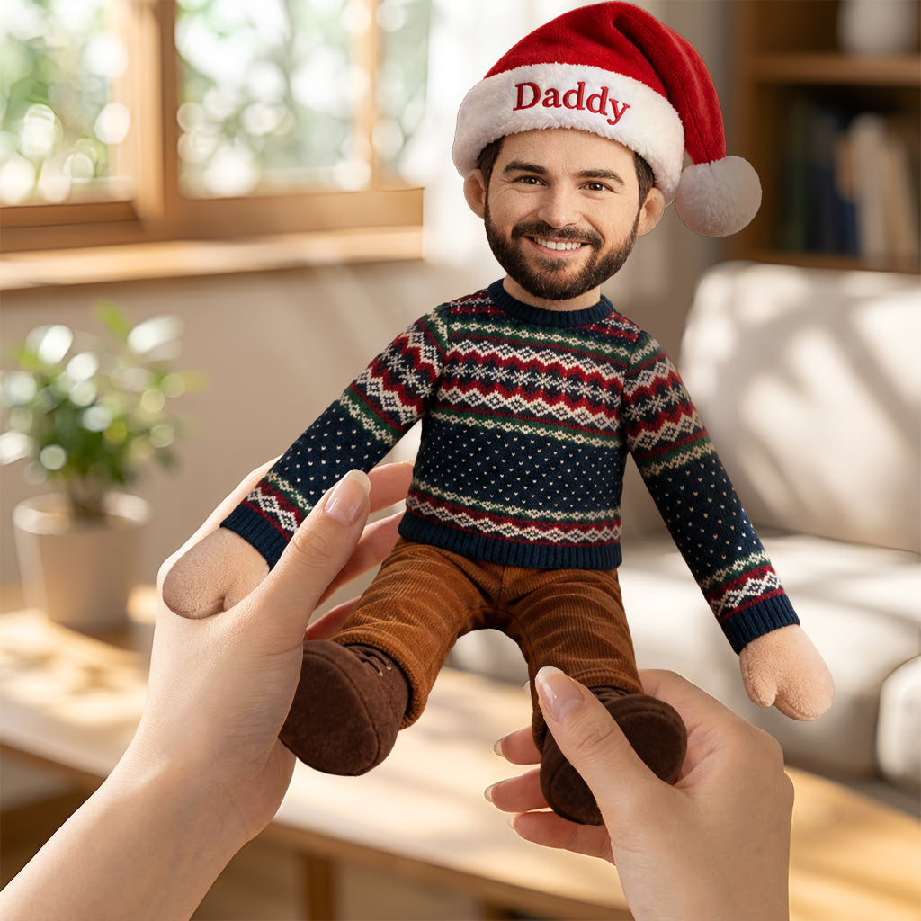 Funny Xmas Gift For Family Member - Personalized Family Posable Plush Doll