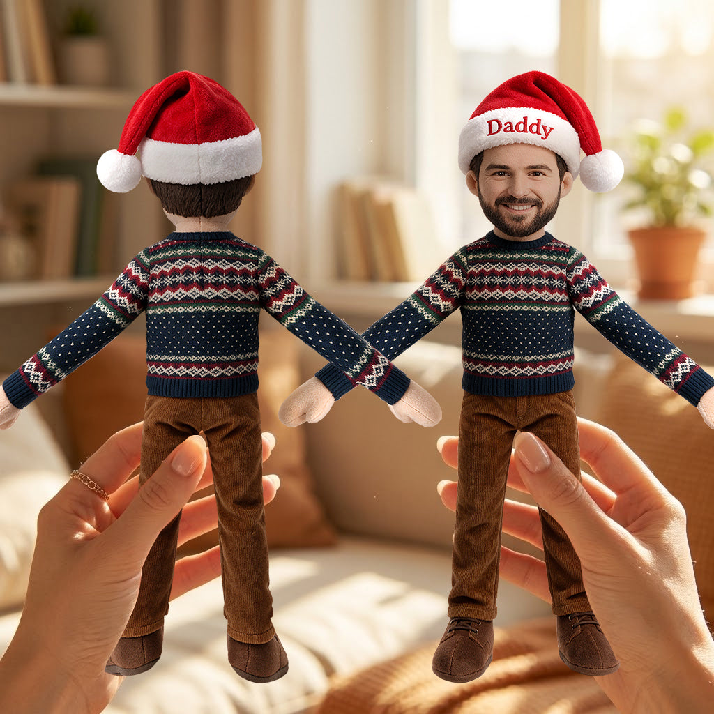 Funny Xmas Gift For Family Member - Personalized Family Posable Plush Doll