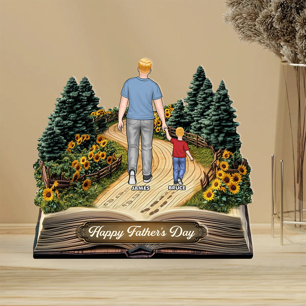 Merci d'être toujours à mes côtés - Plaque acrylique personnalisée pour papa