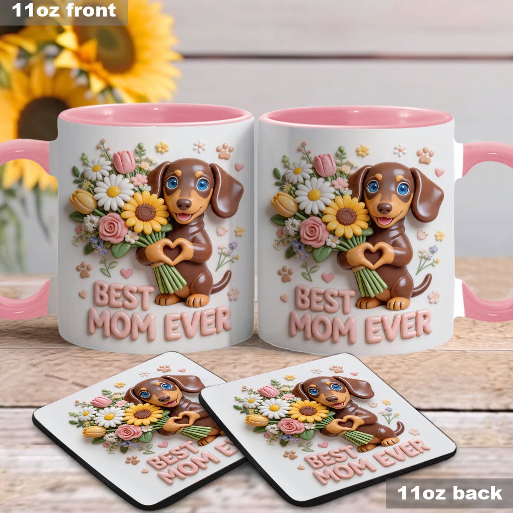 Mug & Sous-verre Personnalisé - Photo Personnalisée de Chien