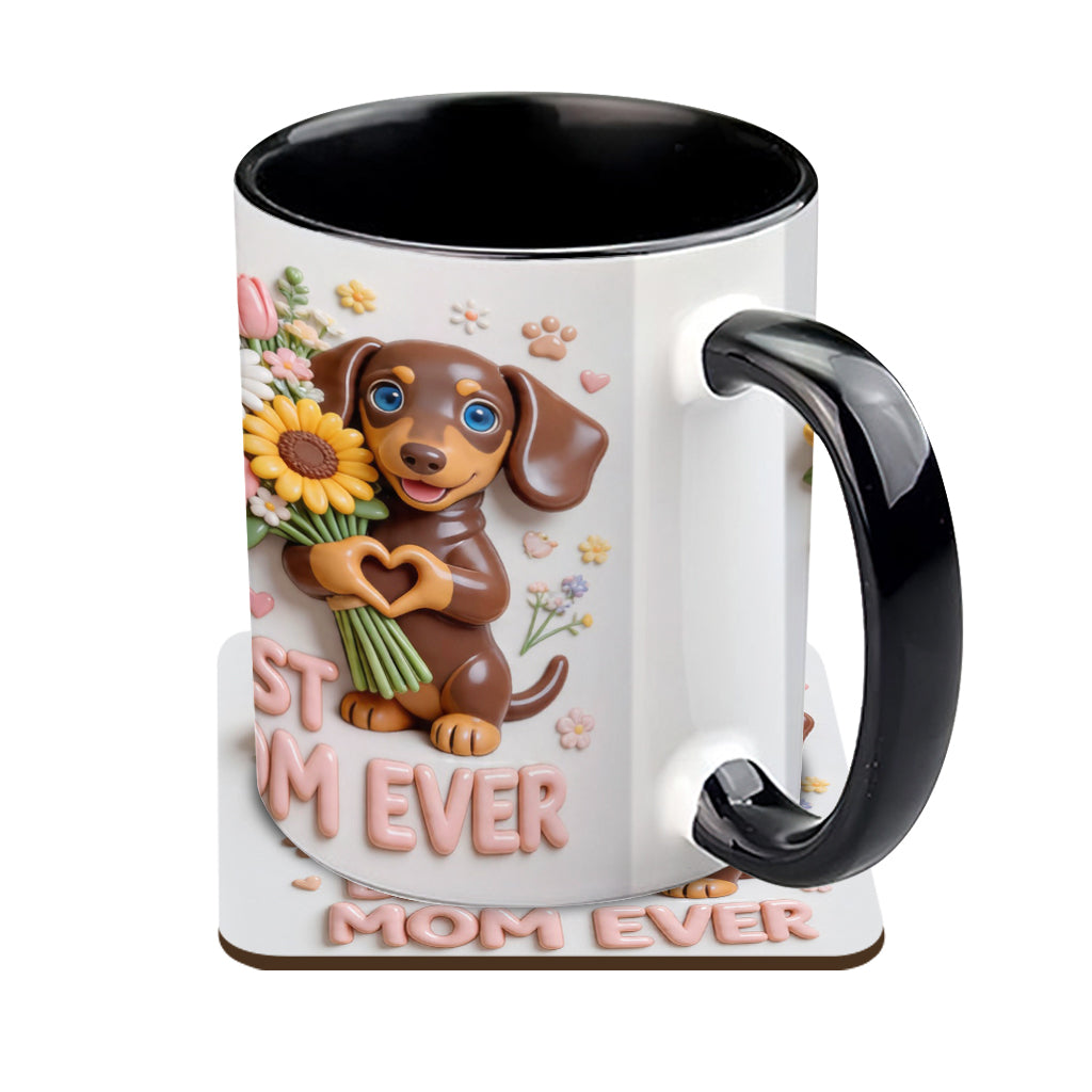 Mug & Sous-verre Personnalisé - Photo Personnalisée de Chien