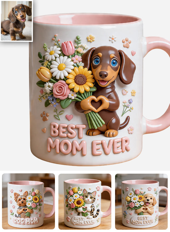 Mug & Sous-verre Personnalisé - Photo Personnalisée de Chien